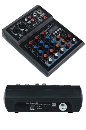 Midex MDX-999N 4 Kanal Stüdyo Kayıt Mixer Ses Kartlı Efektli Phantomlu USB-BT Deck Mikser