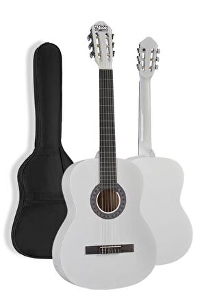 Midex CG-34WH Kaliteli 34 İnç 1/2 Juniur Çocuk Gitarı 4-8 Yaş Arası (Çanta Capo Nota Sticker Askı Pena Metod)