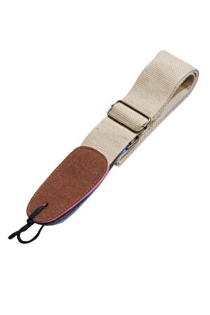 Midex HG22 Gitar Omuz Askısı Krem Kahve Renk 5 mm Genişlik 87-146 cm