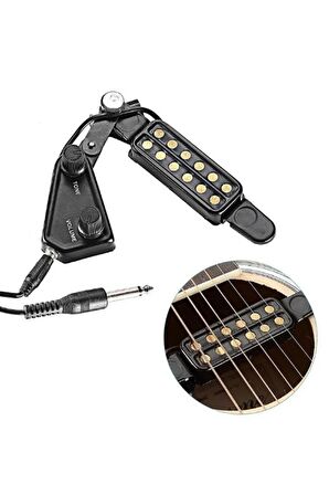 Midex ME-50 Portatif Gitar Mikrofonu Gitar Manyetiği Volüm ve Ton Kontrollü