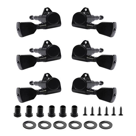 Midex CB-50 Akustik Gitar İçin Kaliteli Profesyonel Burgu Takımı Black 1 SET