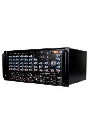 Hepa Merz Powerful P1200 Profesyonel Stereo Küp Power Mixer Anfi 2x600W Ekho Reverb 100V/8 Ohm Usb Bluetooth