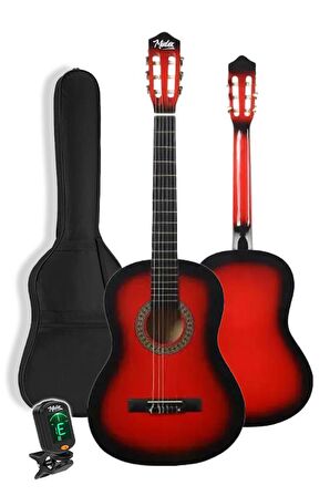 Midex CG-34RD-PAK Kaliteli 34 İnç 1/2 Juniur Çocuk Gitarı Seti 4-8 Yaş Arası (Tuner Çanta Capo Askı Nota Sticker Pena Metod)