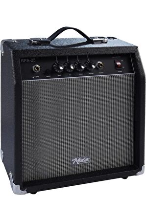 Midex RPA-25BK Bas Gitar Amfisi 25 WATT Gain Özelliği Kulaklık Çıkışı