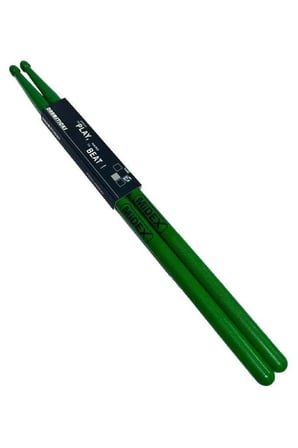 Midex GFK-801GR 5A Bateri Baget Kırılmaz Polyemid Yeşil Renk Davul Bageti 5A Drumsticks