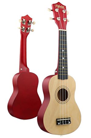 Midex UKX-901NT Naturel Soprano Ukulele (Askı Çanta Metod Pena)