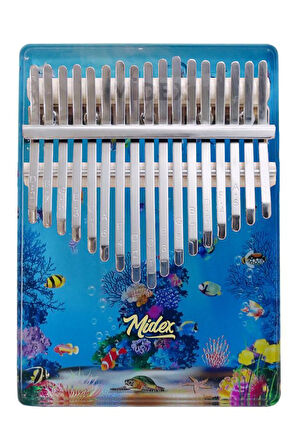 Midex KLX-640 Okyanus Cam Kalimba 17 Tuşlu Full Set