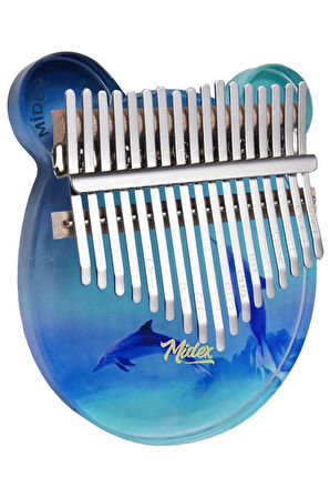 Midex KLX-650 Okyanus Cam Kalimba 17 Tuşlu Full Set