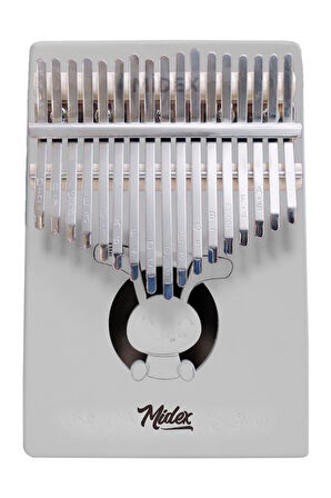 Midex KLX-550 Beyaz Renk Gerçek Ağaç Kalimba 17 Tuşlu Full Set