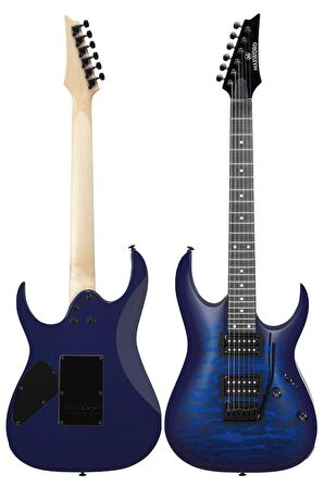 Maxword Grade-ST Blue Rosewood Klavye HH Yüksek Kaliteli Floyde Rose Elektro Gitar