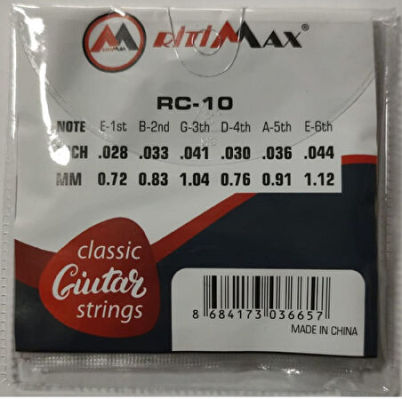 Ritimax RC-10 Klasik Gitar Teli Takım