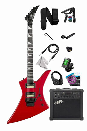 Maxword DG-34RD-25AMP Kelly Kasa Floyde Rose 2x Zebra HH Manyetik 25W Amfili Elektro Gitar