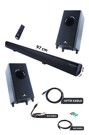 Maxword SLC-270BT Optik Çıkış 4.2.2 Kanal Soundbar TV Ses Sistemi + Çift Subwoofer 270W+230W