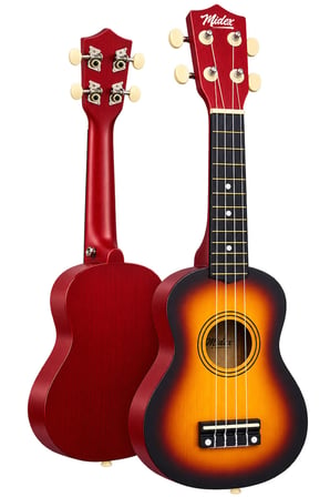 Midex UKX-901SB Sunburs Soprano Ukulele (Askı Çanta Metod Pena)
