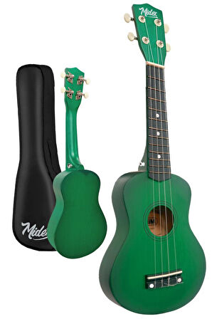 Midex UKX-901GR Yeşil Soprano Ukulele (Askı Çanta Metod Pena)