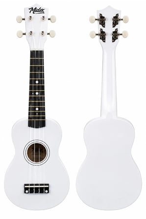 Midex UKX-901WH Beyaz Soprano Ukulele (Askı Çanta Metod Pena)