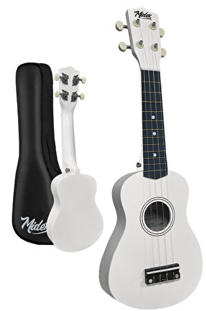 Midex UKX-901WH Beyaz Soprano Ukulele (Askı Çanta Metod Pena)