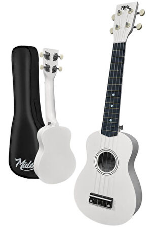 Midex UKX-233WH Beyaz Concert Ukulele (Askı Çanta Metod Pena)