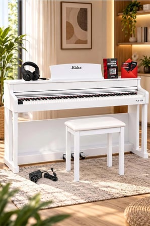 Midex PLX-220WH Hammer Action Elektronik Piyano 88 Tuş Çekiç Aksiyon Dijital Piyano