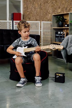 Midex CEG-30WB 4-6 Yaş Çocuklar İçin Amfili Full 1/4 30 İnç Elektro Gitar Seti White Black