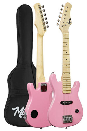 Midex CEG-30PK 4-6 Yaş Çocuklar İçin Amfili Full 1/4 30 İnç Elektro Gitar Seti Pembe