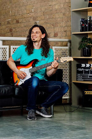 Midex AGE-80SB Amfili Full Elektro Gitar Seti 4/4 Yetişkin 39 İnç Sunburs