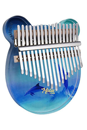 Midex KLX-650-PAK Okyanus Cam Kalimba 17 Tuşlu Full Set