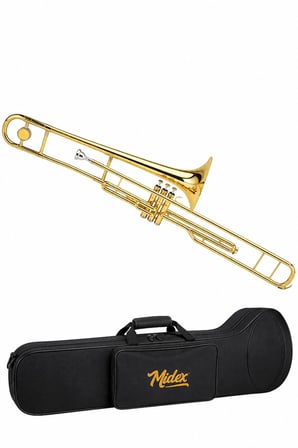 Midex Pistonlu Trombon Bb (Si Bemol) Nota Sehpası ve Telefon Tutuculu Set