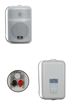 Maxword MDS-104TW Yüksek Kaliteli 160W 4 İnç 16 ohm/100V İki Yollu Duvar Tipi Sütun Hoparlör