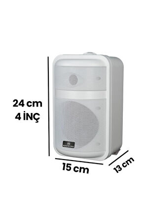 Maxword MDS-104TW Yüksek Kaliteli 160W 4 İnç 16 ohm/100V İki Yollu Duvar Tipi Sütun Hoparlör