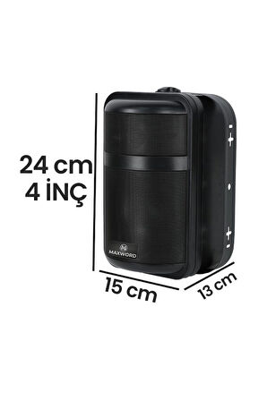 Maxword MDS-104TB Yüksek Kaliteli 160W 4 İnç 16 ohm/100V İki Yollu Duvar Tipi Sütun Hoparlör