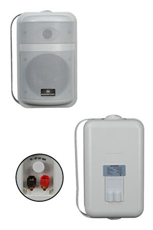 Maxword MDS-105TW Yüksek Kaliteli 200W 5.25 İnç 16 ohm/100V İki Yollu Duvar Tipi Sütun Hoparlör