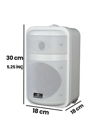 Maxword MDS-105TW Yüksek Kaliteli 200W 5.25 İnç 16 ohm/100V İki Yollu Duvar Tipi Sütun Hoparlör