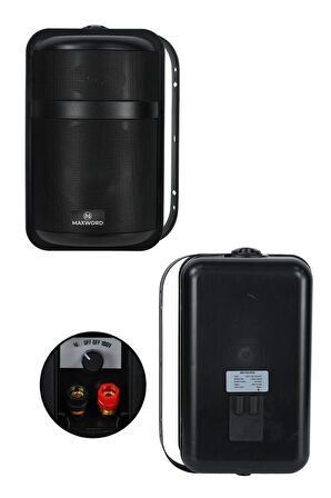 Maxword MDS-105TB Yüksek Kaliteli 200W 5.25 İnç 16 ohm/100V İki Yollu Duvar Tipi Sütun Hoparlör