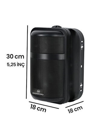 Maxword MDS-105TB Yüksek Kaliteli 200W 5.25 İnç 16 ohm/100V İki Yollu Duvar Tipi Sütun Hoparlör