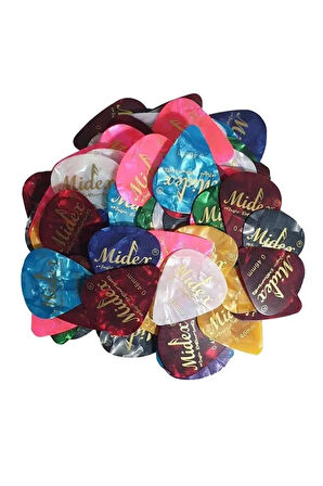 Midex PN-50 50'li Gitar Penası 3 Ad Pena Kutusu Hediye (0.46mm, 0.73mm, 1.00mm)
