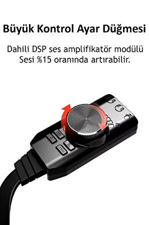 Midex SG-135 Harici Usb Ses Kartı Gaming Pubg Lol Oyun 7.1 Ses Kartı Stüdyo ve Çok Amaçlı