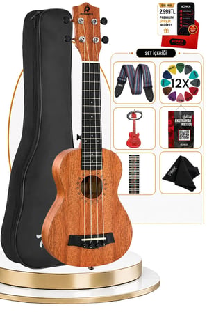 Rennes RD-21 Soprano Ukulele (Çanta Askı Pena)