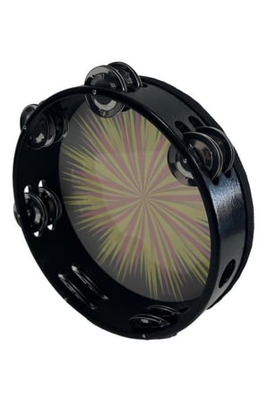 Midex TF-28BK Çift Sıra 6 Zilli Siyah Derili Tef Tamburin (20.5 cm)