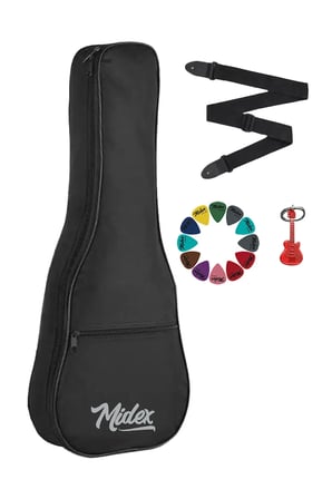 Midex CS-21A Soprano Ukulele Kılıfı (Askı Capo Pena)