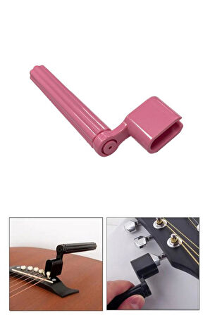 Midex W11-PK Gitar Tel Sarıcı Gitar Burgu Çevirici (Pembe)