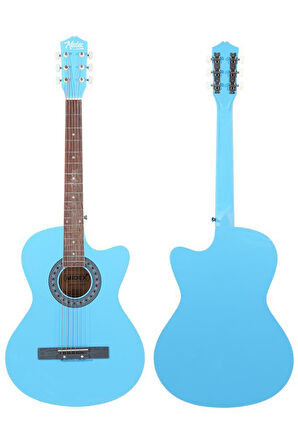 Midex XC-120LTB Kaliteli Akustik Gitar Gül Klavye Sap Ayarlı 4/4 Full Set