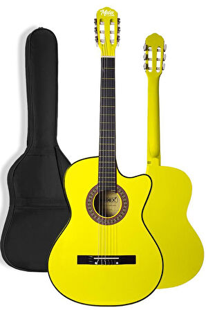 Midex CG-395YLW Klasik Gitar 4/4 Sap Ayarlı Kesik Kasa Full Set (Çanta Askı Tuner Metod Pena)