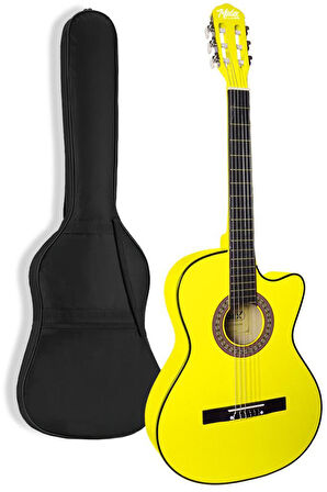 Midex CG-395YLW Klasik Gitar 4/4 Sap Ayarlı Kesik Kasa Full Set (Çanta Askı Tuner Metod Pena)