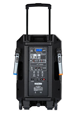 Lastvoice LS-P2915 Portatif Taşınabilir Mikrofonlu Şarjlı Ses Sistemi Hoparlör 15 İNÇ 850 WATT