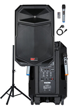 Lastvoice LS-P2915 Portatif Taşınabilir Mikrofonlu Şarjlı Ses Sistemi Hoparlör 15 İNÇ 850 WATT