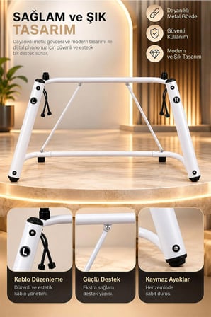 Midex U-WH Stand Org Ve Piyano Standı Sehpası Yüksek Kaliteli