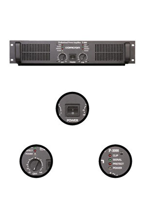 Startech Omcron P-1000 2x500W Çift Çıkışlı Stereo Power Anfi Güç Anfisi