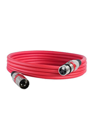Midex MXL-3M-RD Kaliteli XLR TO XLR 3 mt. Mikrofon Kablosu
