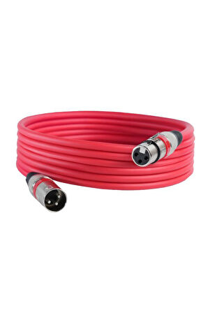 Midex MXL-5M-RD Kaliteli XLR TO XLR 5 mt. Mikrofon Kablosu